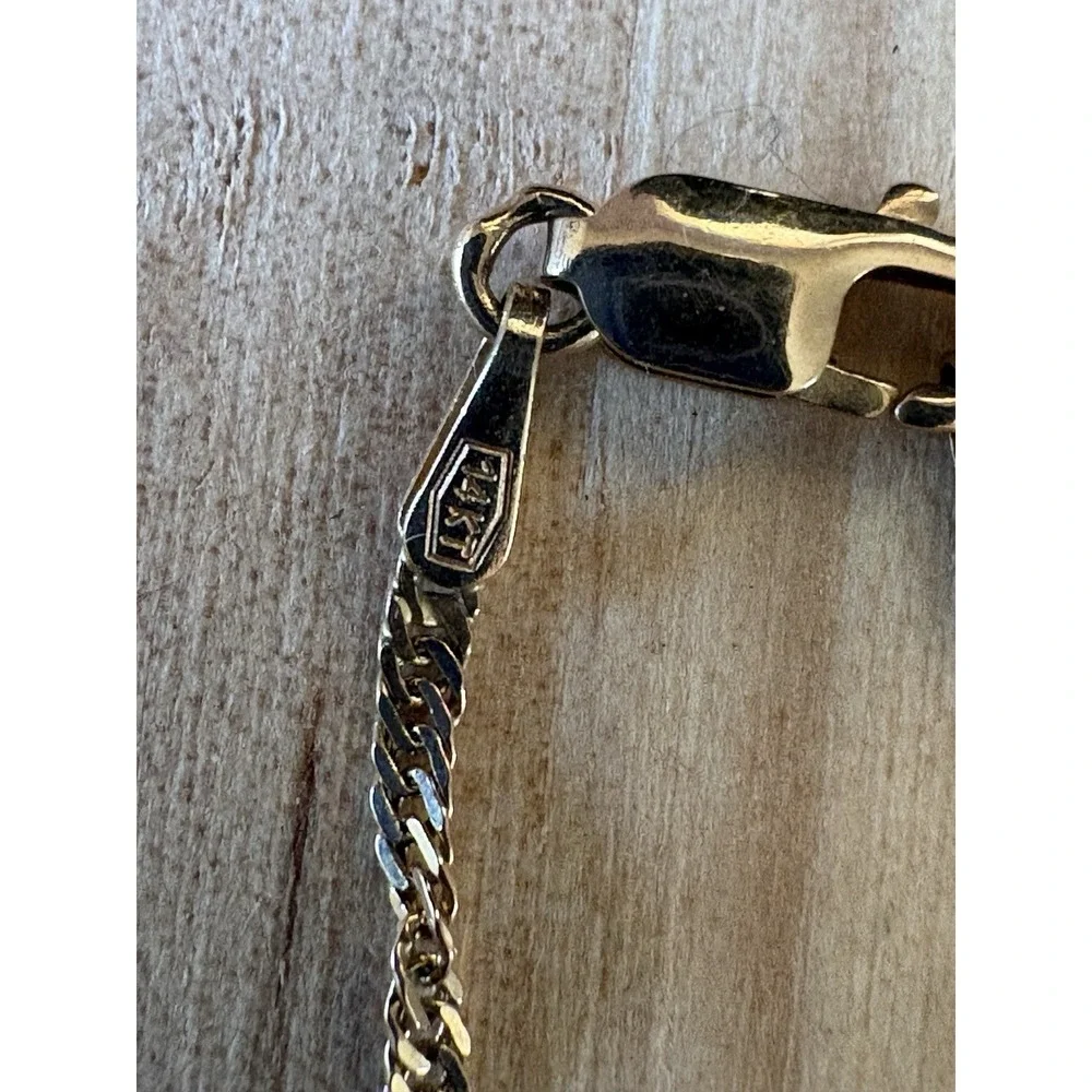 14k Gold Twisted Chain Necklace 2.22 Grams  18.5